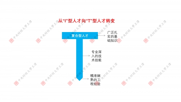 个人的思维和知识体系在这个新的时期要从"i"型人才向"t"型人才转变.