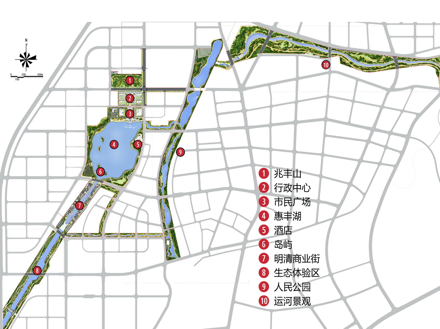 唐山丰南西城区围绕津唐运河景观规划设计