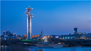 北京奥林匹克公园瞭望塔塔身灯光效果提升及五环灯光设计